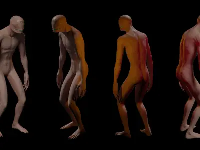 Horror Creep Nightmare Low-poly 3D model