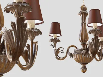 Chandelier Silvano Grifoni 3 lamp 3D model