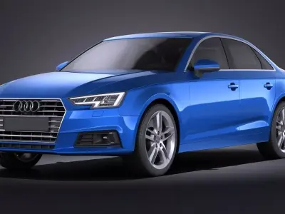 Audi A4 Sedan 2016 VRAY 3D model