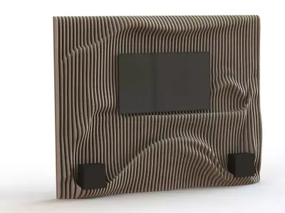 Parametric Wall for TV 3D model