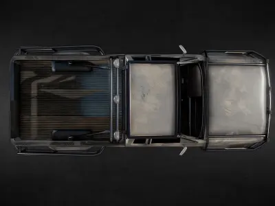 Pickup PBR Lowpoly Low-poly 3D model