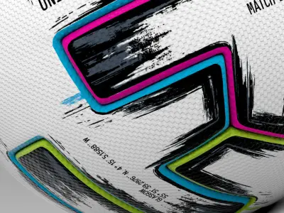Uniforia Official Euro 2020 Match Ball Low-poly 3D model