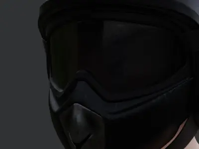 Helmet Metal Variant Low-poly 3D model