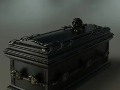 Coffin Vampire decor 3D model