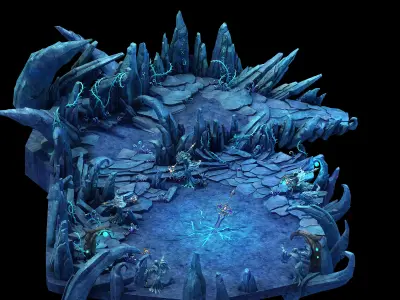 Stone Fallen Land - Shadowblade Area - Mountain 3D model