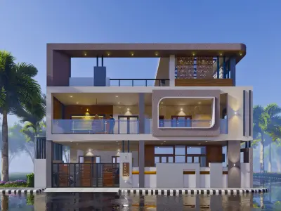 40x60 DUPLEX RESIDENCE 3D model