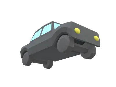 Cartoon Car v2 001 Low-poly 3D model