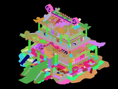 Game Kunlun Snow Mountain - Broken Building 03 3D model