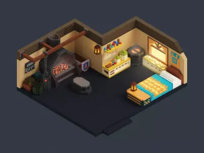 Blacksmiths Room 3D print model