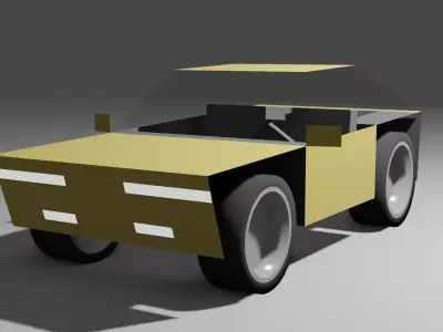 Lowpoly Car Free low-poly 3D model by scaled