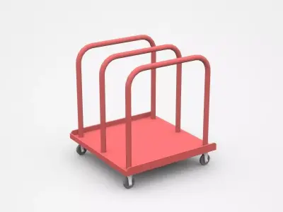Empty Container Trolley Cart 3D model