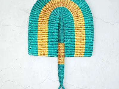 African Handwoven Fan 26 3D model