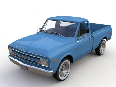 CHEVY C10 PICKUP FLEETSIDE TRUCK 1968 3D model