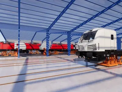 Train Factory 3D model