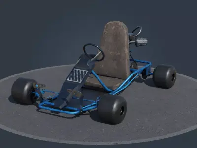 Gokart PBR low-poly Low-poly 3D model
