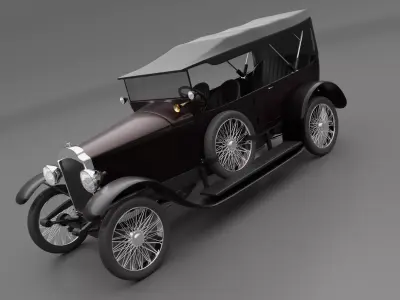 Vauxhall D25 Touter 1914  3D model