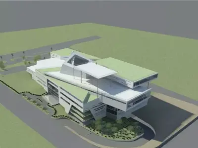 CULTURAL CENTER -compelete revit project -P4 3D model