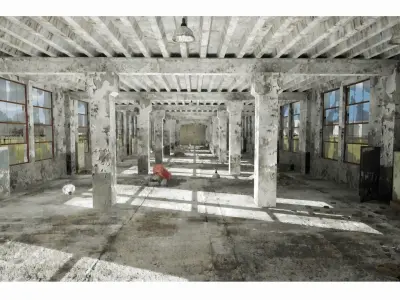 Abandoned Factory Low-poly 3D model