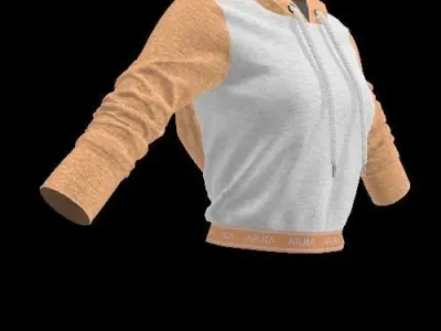 Girl hoodie  Low-poly 3D model