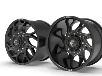 RUNNER DUALLY FRONT AND REAR D741 wheels 3D print model