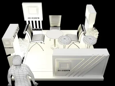 Booth Exhibition Stand a249a 3D model