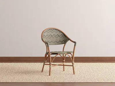 Emery Pattern Woven Chair 3D model