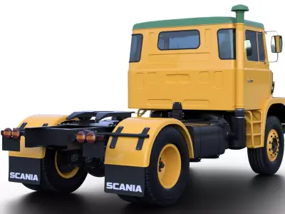 Scania L140 4x2 38 Stock Classic Truck Low-poly 3D model