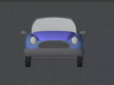 Cartoon car 3D model