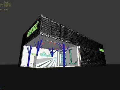 Exhibition Hall - Area - 15X6-3DMAX2009-034 3D model