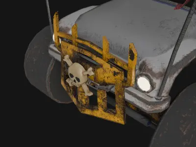 Grave Digger - Low Poly 3D Car Model Low-poly 3D model