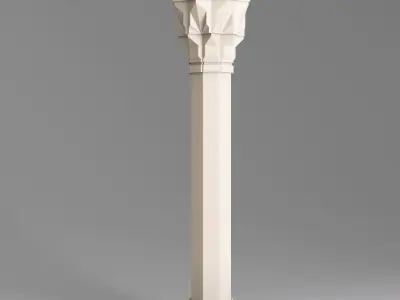 Classic Islamic Architectural Column 004 3D model