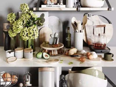 decorative set13 Low-poly 3D model