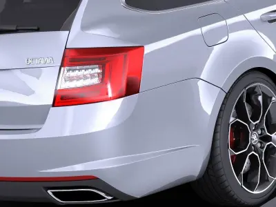 Skoda Octavia RS combi 2015 VRAY 3D model