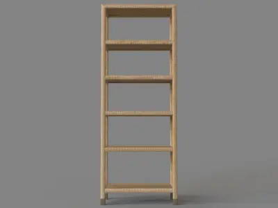 Balboa Rattan Bookshelf 3D model