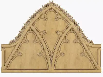 Gothic panel CNC 3D model