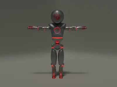 Robot humanoid Free low-poly 3D model