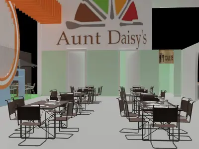 Trade Booth Restaurant  3D model