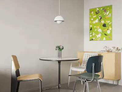 living room dining room interior scenes 22 3D model