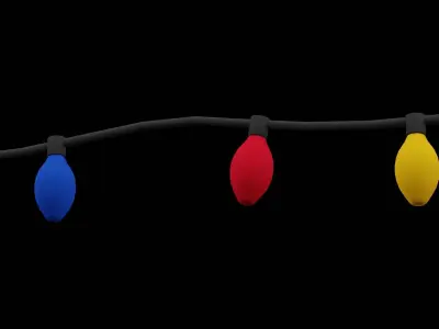 Christmas Lights Low-poly 3D model