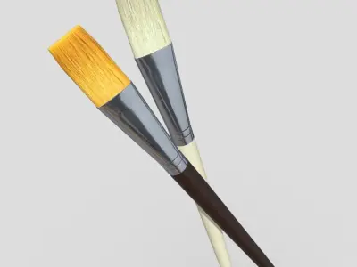 Paint Brush Low-poly 3D model