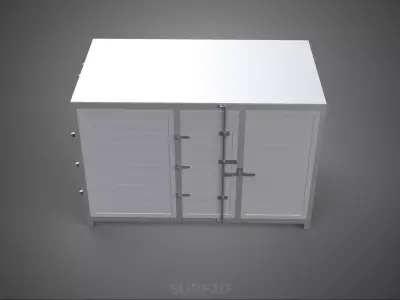COURIER PARCEL LETTER CARRIER CARGO BOX TRUCK CAR CONTAINER UTE 3D model