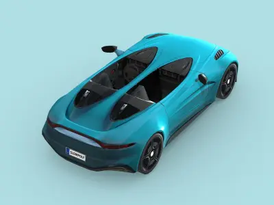 Aston Martin V12 Speedster 2021 Low-poly 3D model