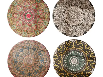 round carpet 5 3D model