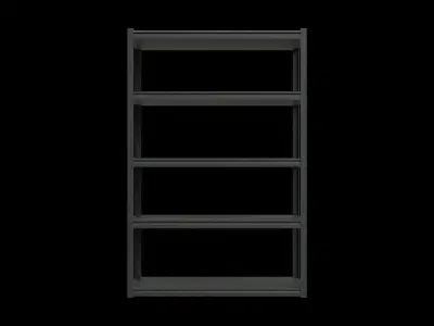 5 Shelf Storage Rack Low-poly 3D model
