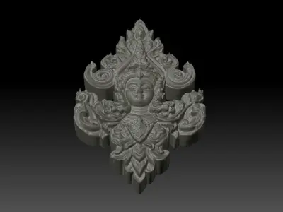 Thai Ornament Decor Bas Relied 02 - 231005 3D print model