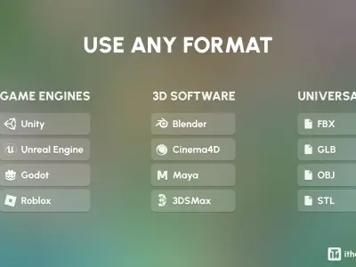 Amusement Park Low-poly 3D model