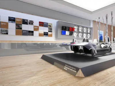 volvo pop up store  booth 3D model