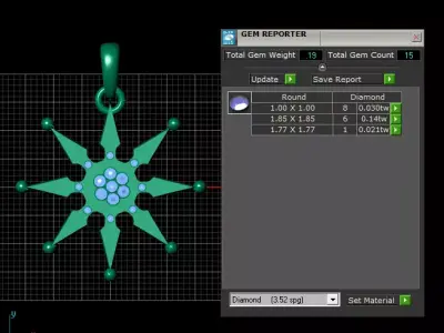 gold starburst pendant 3D printable model 3D print model