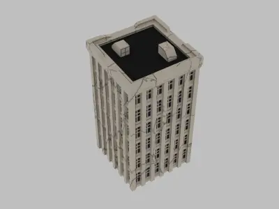 Building tall with windows 3D model
