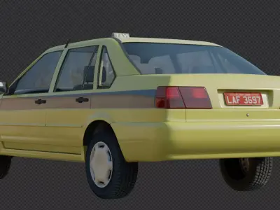 VW Santana 2005 taxi 3D model